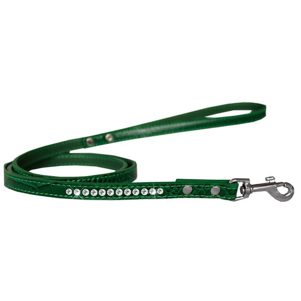 Pet Pal Clear Jewel Croc LeashEmerald Green 0.5 in. x 4 ft. PE869539